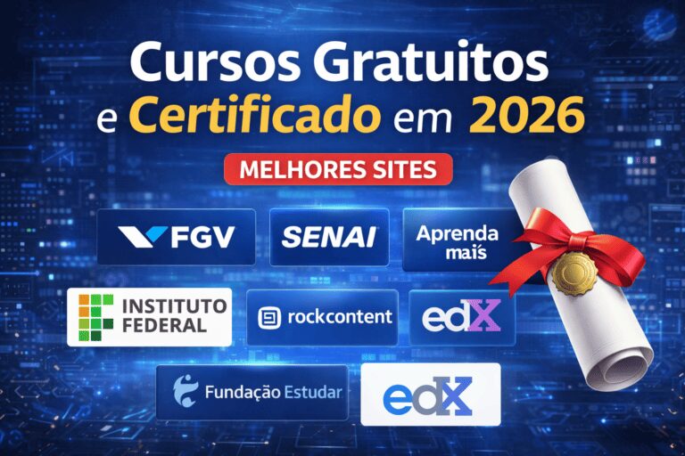 Os Melhores Sites com Cursos Gratuitos e Certificado para Estudar em 2026