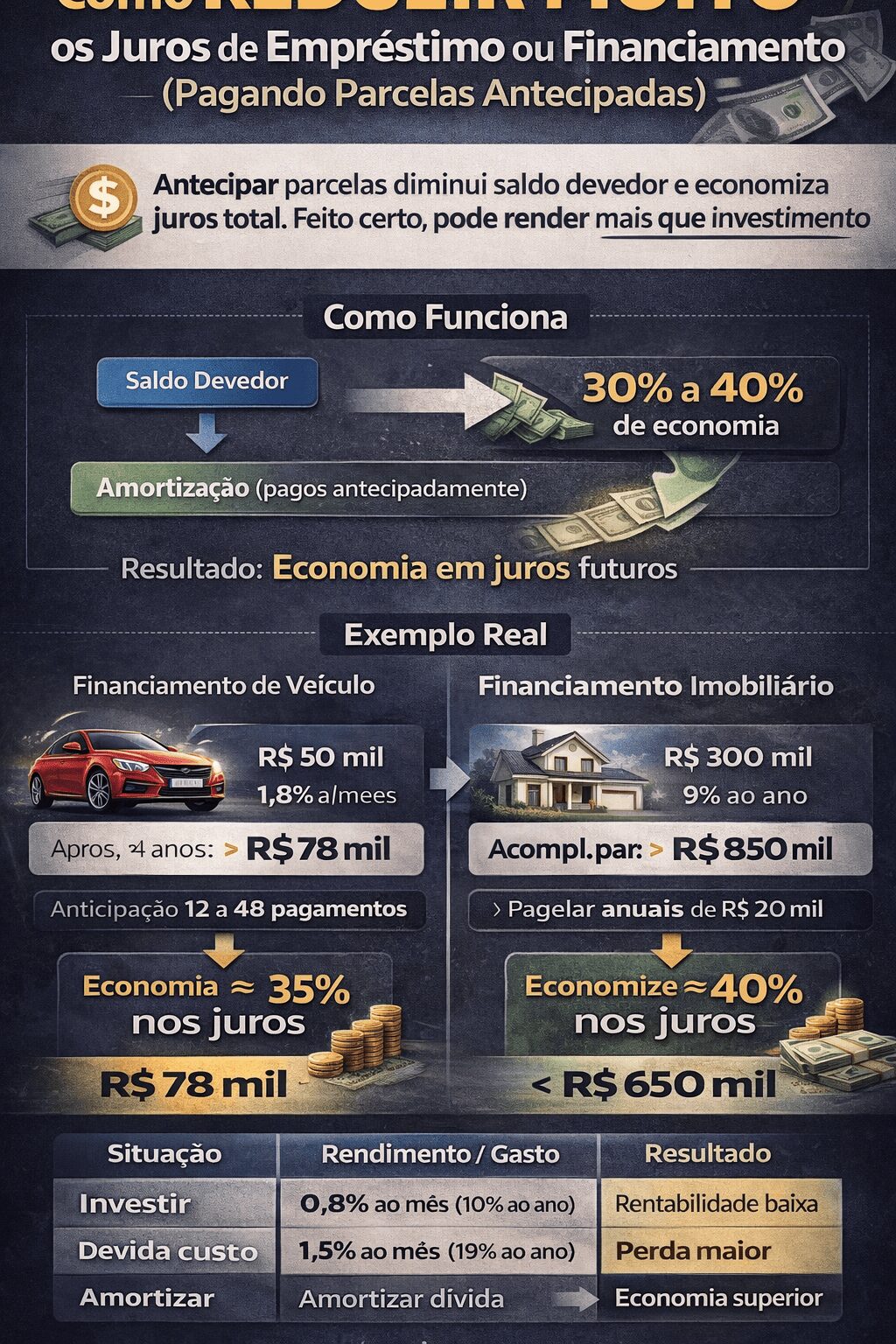 Por que antecipar parcelas reduz tanto os juros?