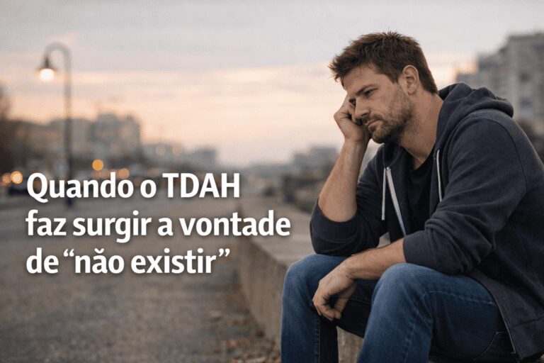 Quando o TDAH faz surgir a vontade de “não existir” (e por que isso acontece)
