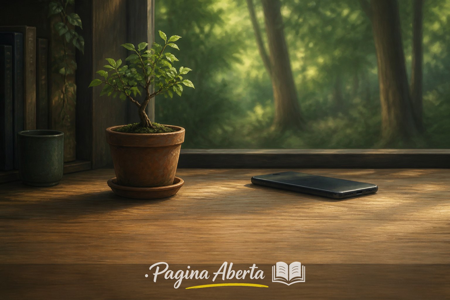 Forest, ilustração artística de produtividade Página Aberta